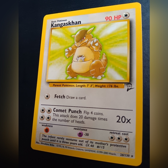Kangaskhan Pokemon Card - Base Set 2 - 26/130 Rare Non-Holo - Picture 5 of 9